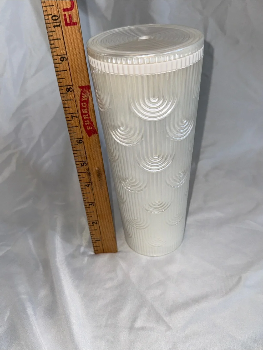 Starbucks Pearl Ivory Embossed Tumbler